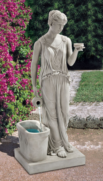 Hebe Goddess Youth Garden Fountain Spouting Statue